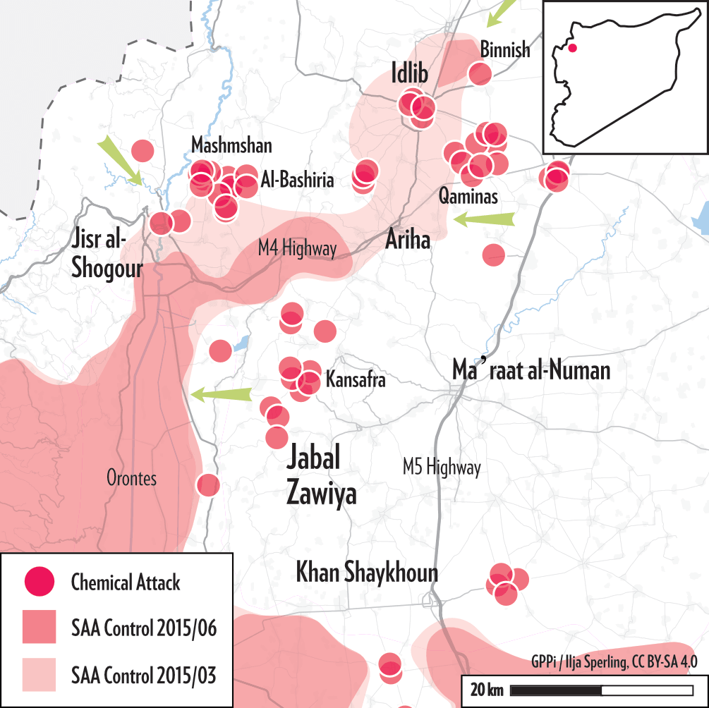 Map of Idlib 2015 Campaign
